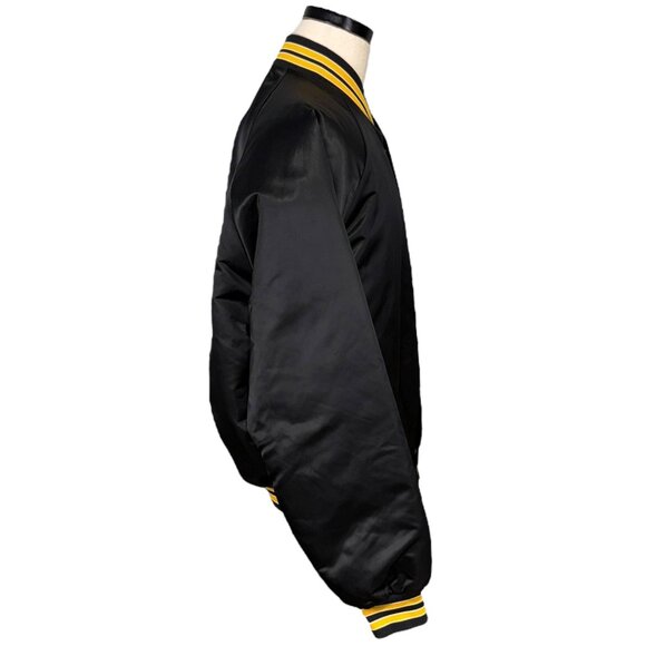 Vintage Chalk Line Pittsburgh Steelers Satin Bomber Jacket XL Made In USA 80's - Picture 4 of 11